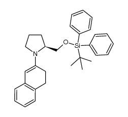 (S)-2-(((tert-butyldiphenylsilyl)oxy)methyl)-1-(3,4-dihydronaphthalen-2-yl)pyrrolidine Structure