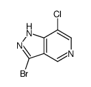 3-溴-7-氯-1H-吡唑并[4,3-c]吡啶结构式