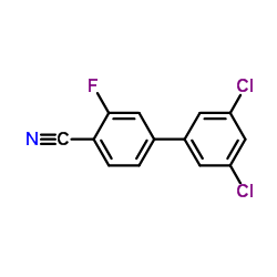 3',5'-Dichloro-3-fluoro-4-biphenylcarbonitrile结构式
