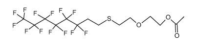 Acetic acid 2-[2-(3,3,4,4,5,5,6,6,7,7,8,8,8-tridecafluoro-octylsulfanyl)-ethoxy]-ethyl ester结构式