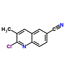 2-Chloro-3-methyl-6-quinolinecarbonitrile结构式