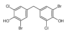 2-bromo-4-[(3-bromo-5-chloro-4-hydroxyphenyl)methyl]-6-chlorophenol结构式