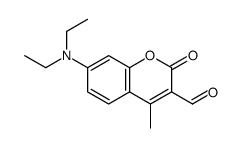 Coumarin, 3-formyl-4-methyl-7-(N,N-diethyl amino)-结构式