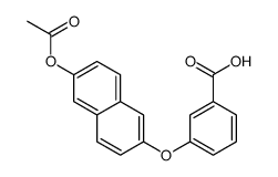 3-(6-acetyloxynaphthalen-2-yl)oxybenzoic acid结构式