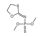 N-(1,3-Oxathiolan-2-ylidene)phosphoramidothioic acid O,O-dimethyl ester structure