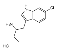 1-(6-chloro-1H-indol-3-yl)butan-2-ylazanium,chloride结构式