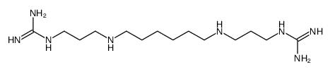 2-[3-[6-[3-(diaminomethylideneamino)propylamino]hexylamino]propyl]guanidine结构式