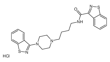 N-[4-[4-(1,2-benzothiazol-3-yl)piperazin-1-yl]butyl]-1,2-benzothiazole-3-carboxamide,hydrochloride Structure