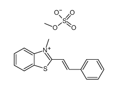 3-methyl-2-styryl-benzothiazolium, methyl sulfate Structure