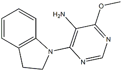 4-(indolin-1-yl)-6-methoxypyrimidin-5-amine结构式