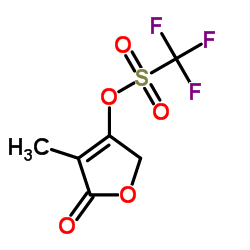 4-methyl-5-oxo-2,5-dihydrofuran-3-yl trifluoromethanesulfonate结构式