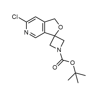 Tert-butyl6-chlorospiro[1h-furo[3,4-c]pyridine-3,3-azetidine]-1-carboxylate structure