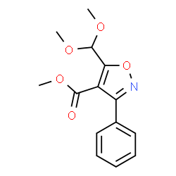 4-Isoxazolecarboxylicacid,5-(dimethoxymethyl)-3-phenyl-,methylester(9CI)结构式