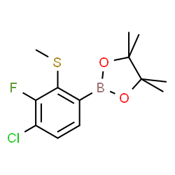 4-Chloro-3-fluoro-2-methylthiophenylboronic acid pinacol ester结构式