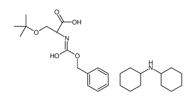 N-cyclohexylcyclohexanamine,(2S)-3-[(2-methylpropan-2-yl)oxy]-2-(phenylmethoxycarbonylamino)propanoic acid Structure