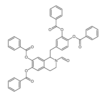 2(1H)-Isoquinolinecarboxaldehyde,6,7-bis(benzoyloxy)-1-[[3,4-bis(benzoyloxy)phenyl]methyl]-3,4-dihydro-结构式