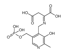 2-(((3-hydroxy-2-methyl-5-((phosphonooxy)methyl)pyridin-4-yl)methyl)imino)succinic acid Structure