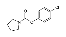 (4-chlorophenyl) pyrrolidine-1-carboxylate结构式