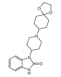 1-[1-(1,4-dioxaspiro[4.5]dec-8-yl)-4-piperidinyl]-1,3-dihydro-2H-benzimidazol-2-one结构式
