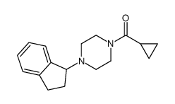 cyclopropyl-[4-(2,3-dihydro-1H-inden-1-yl)piperazin-1-yl]methanone结构式