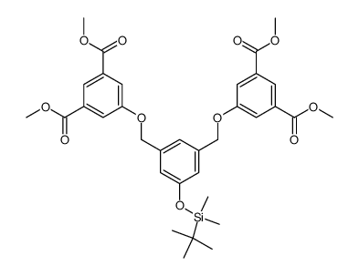 1-tert-butyldimethylsiloxy-3,5-bis[3,5-bis(methoxycarbonyl)phenoxymethyl]benzene结构式