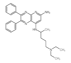 Pyrido[2,3-b]pyrazine-6,8-diamine, N(8)-[4-(dimethyl- amino)-1-methylbutyl]-2,3-diphenyl- structure