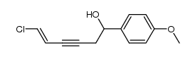 (5E)-6-chloro-1-(p-methoxyphenyl)hex-5-en-3-yn-1-ol结构式