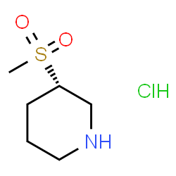 (3S)-3-methanesulfonylpiperidine hydrochloride Structure