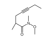 (2S)-N-methoxy-N,2-dimethylhept-4-ynamide Structure