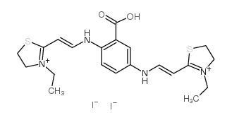 2,2'-[(2-carboxy-p-phenylene)bis(iminovinylene)]bis[3-ethyl-4,5-dihydrothiazolium] diiodide Structure