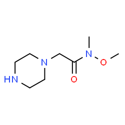 1-Piperazineacetamide,N-methoxy-N-methyl-(9CI) structure