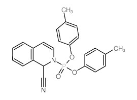 bis(4-methylphenyl) 1-cyano-2(1H)-isoquinolinylphosphonate structure