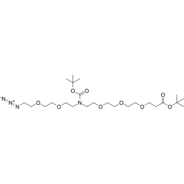 N-(Azido-PEG2)-N-Boc-PEG3-Boc结构式