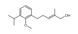 (E)-5-(3-isopropyl-2-methoxyphenyl)-2-methylpent-2-en-1-ol结构式