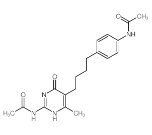 Acetanilide,4'-[4-(2-acetamido-4-hydroxy-6-methyl-5-pyrimidinyl)butyl]- (8CI)结构式