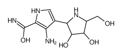 1H-Pyrrole-2-carboxamide, 3-amino-4-(2S,3S,4R,5R)-3,4-dihydroxy-5-(hydroxymethyl)-2-pyrrolidinyl-结构式