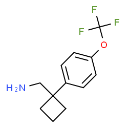 (1-(4-(三氟甲氧基)苯基)环丁基)甲胺盐酸盐结构式