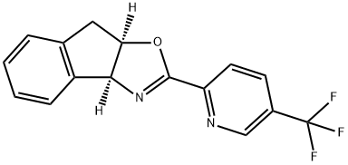 (3AS,8AR)-2-(5-(三氟甲基)吡啶-2-基)-3A,8A-二氢-8H-茚并[1,2-D]噁唑结构式