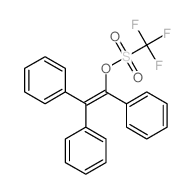 Methanesulfonic acid,1,1,1-trifluoro-, 1,2,2-triphenylethenyl ester结构式