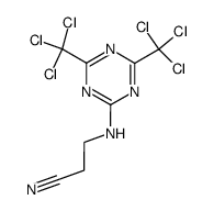N-(4,6-bis-trichloromethyl-[1,3,5]triazin-2-yl)-β-alanine nitrile结构式