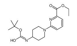 ETHYL 6-(4-((TERT-BUTOXYCARBONYL)AMINO)PIPERIDIN-1-YL)PICOLINATE structure