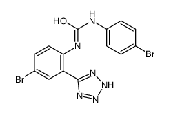 1-(4-bromophenyl)-3-[4-bromo-2-(2H-tetrazol-5-yl)phenyl]urea Structure