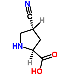 (2S,4R)-4-氰基吡咯烷-2-羧酸结构式