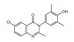 6-chloro-3-(4-hydroxy-3,5-dimethylphenyl)-2-methylquinazolin-4-one结构式