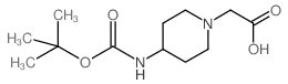 2-(4-((叔丁氧基羰基)氨基)哌啶-1-基)乙酸结构式