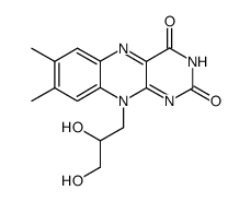 10-(2,3-dihydroxy-propyl)-7,8-dimethyl-10H-benzo[g]pteridine-2,4-dione Structure