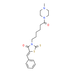 5-benzylidene-3-[6-(4-methyl-1-piperazinyl)-6-oxohexyl]-2-thioxo-1,3-thiazolidin-4-one Structure