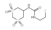 Urea,N-(2-fluoroethyl)-N'-(1,1,3,3-tetraoxido-1,3-dithian-5-yl)-结构式