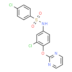 4-Chloro-N-[3-chloro-4-(2-pyrimidinyloxy)phenyl]benzenesulfonamide结构式