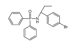 (1S)-1-(4-bromophenyl)-N-diphenylphosphorylpropan-1-amine结构式